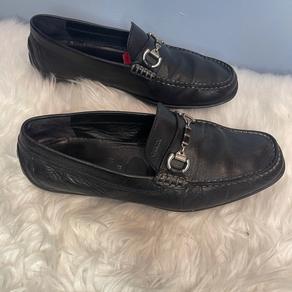 Geox Mens Leather Horsebit Top Stitched Slip On Loafers Black Size 42 US SZ 9 - Picture 4 of 8